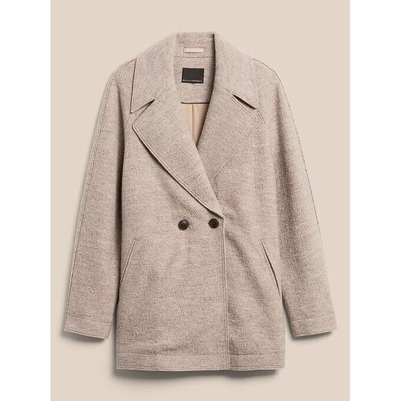 BANANA REPUBLIC Women's Oversized Italian Wool Cocoon Coat Size S - Picture 1 of 13